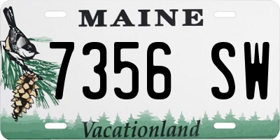 ME license plate 7356SW