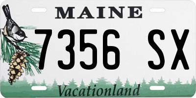 ME license plate 7356SX