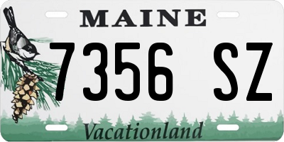 ME license plate 7356SZ