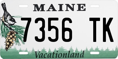 ME license plate 7356TK