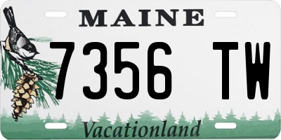 ME license plate 7356TW