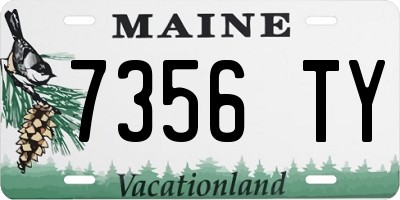 ME license plate 7356TY