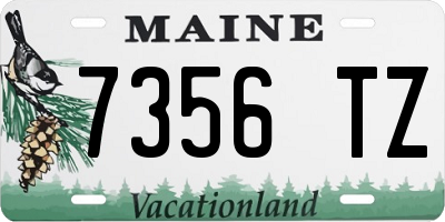 ME license plate 7356TZ
