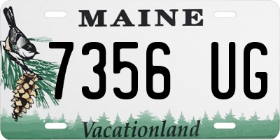 ME license plate 7356UG