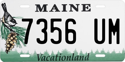 ME license plate 7356UM