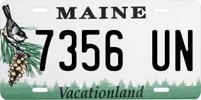 ME license plate 7356UN
