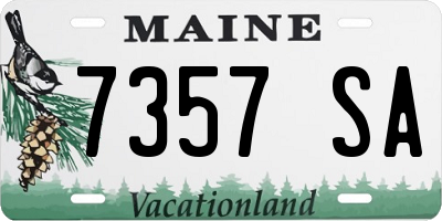 ME license plate 7357SA