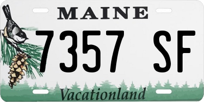 ME license plate 7357SF
