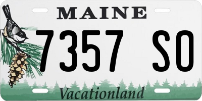 ME license plate 7357SO