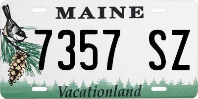 ME license plate 7357SZ