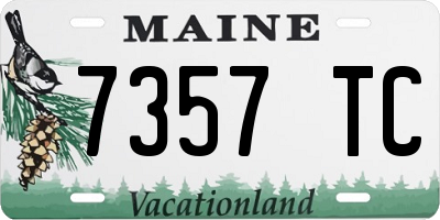 ME license plate 7357TC