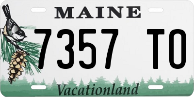 ME license plate 7357TO