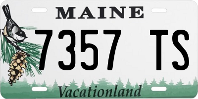 ME license plate 7357TS