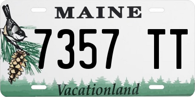 ME license plate 7357TT