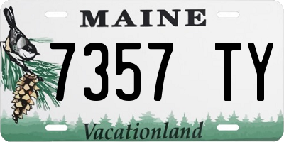 ME license plate 7357TY