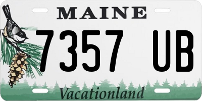 ME license plate 7357UB