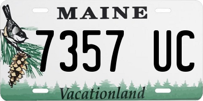 ME license plate 7357UC