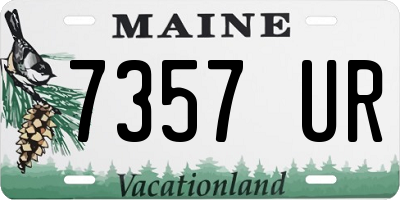 ME license plate 7357UR