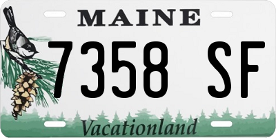 ME license plate 7358SF