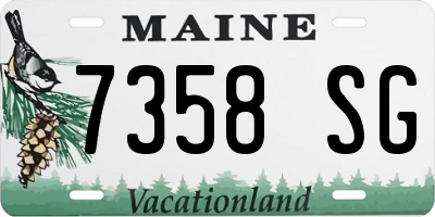 ME license plate 7358SG