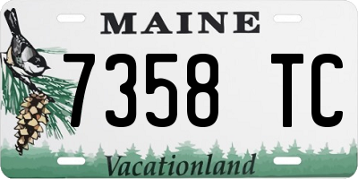 ME license plate 7358TC
