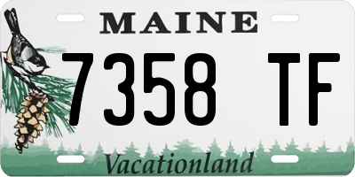 ME license plate 7358TF