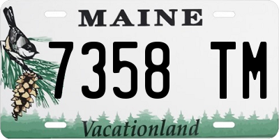 ME license plate 7358TM