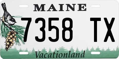 ME license plate 7358TX