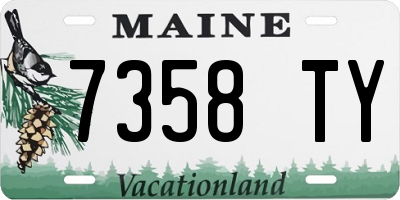 ME license plate 7358TY