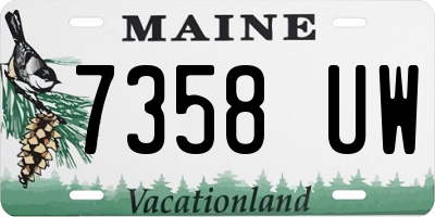 ME license plate 7358UW