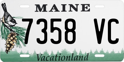 ME license plate 7358VC