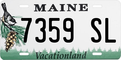 ME license plate 7359SL