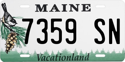 ME license plate 7359SN