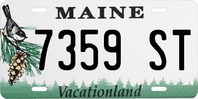 ME license plate 7359ST