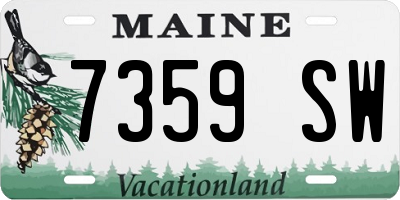 ME license plate 7359SW