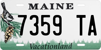 ME license plate 7359TA