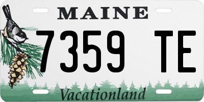 ME license plate 7359TE
