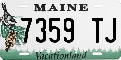ME license plate 7359TJ