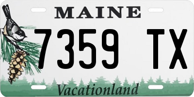 ME license plate 7359TX