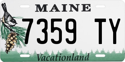 ME license plate 7359TY