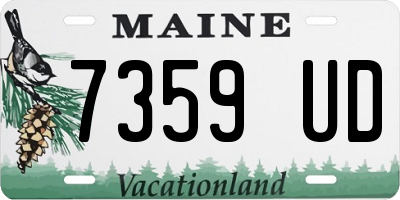 ME license plate 7359UD