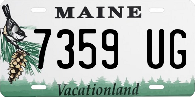 ME license plate 7359UG