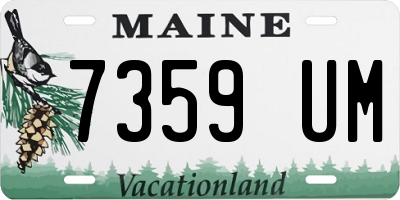 ME license plate 7359UM