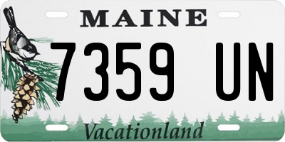 ME license plate 7359UN