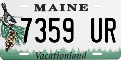 ME license plate 7359UR