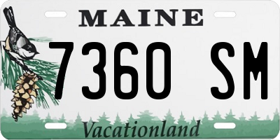 ME license plate 7360SM
