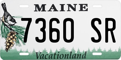 ME license plate 7360SR