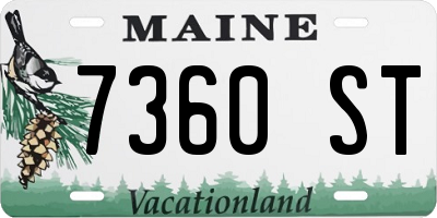 ME license plate 7360ST