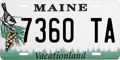 ME license plate 7360TA