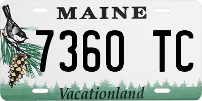 ME license plate 7360TC